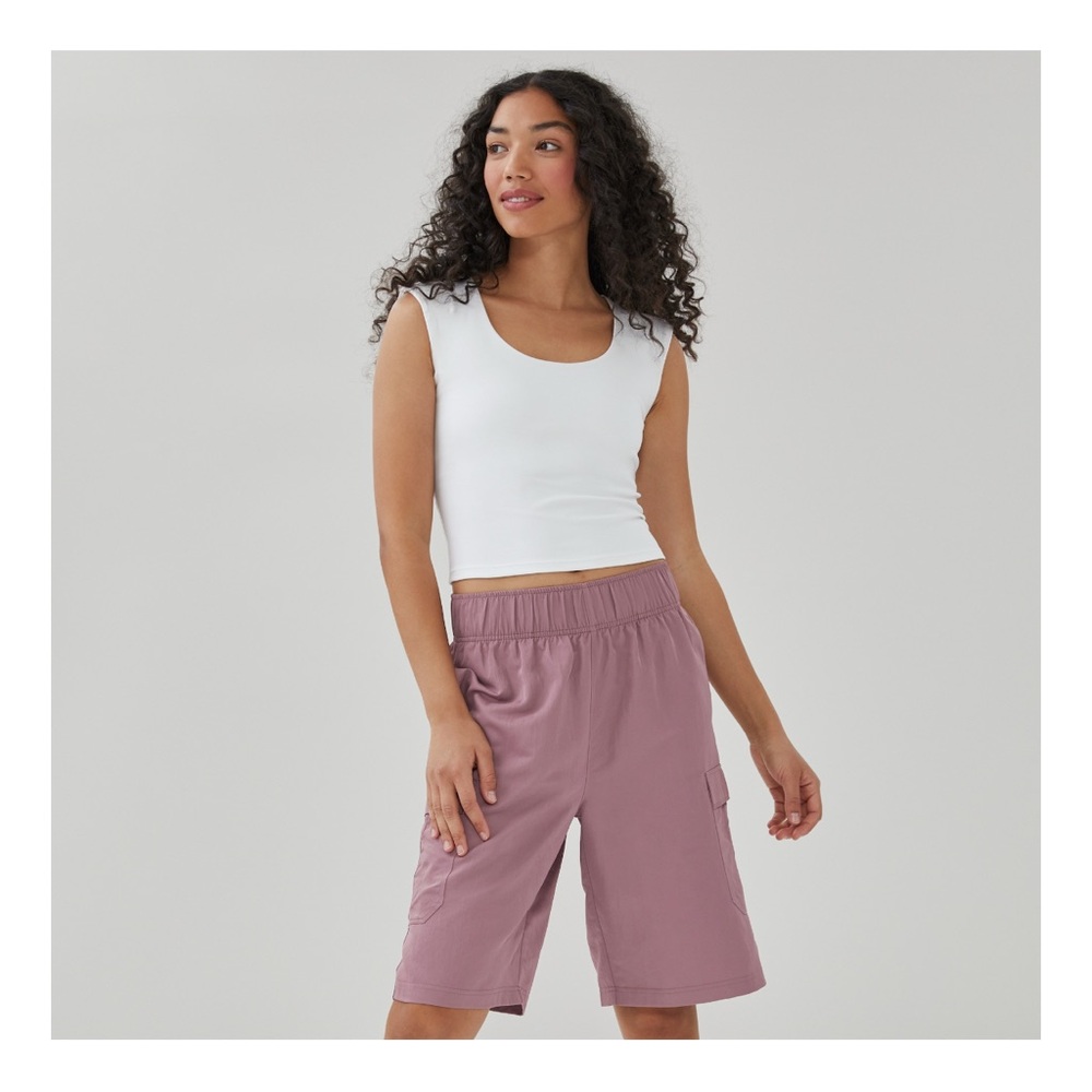 NWOT Pink Crop Top with Bra
